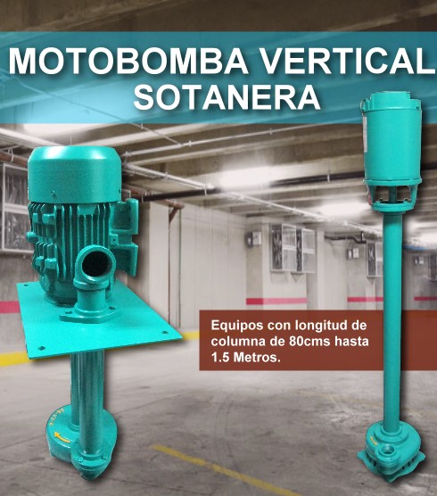 MOTOBOMBA VERTICAL SOTANERA DE ACHIQUE MARCA NILO